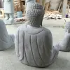  Product image 6 of the product “Seated Japanese Buddha made of Riverstone in Dhyana position - gesture of meditation, H. 81cm ”